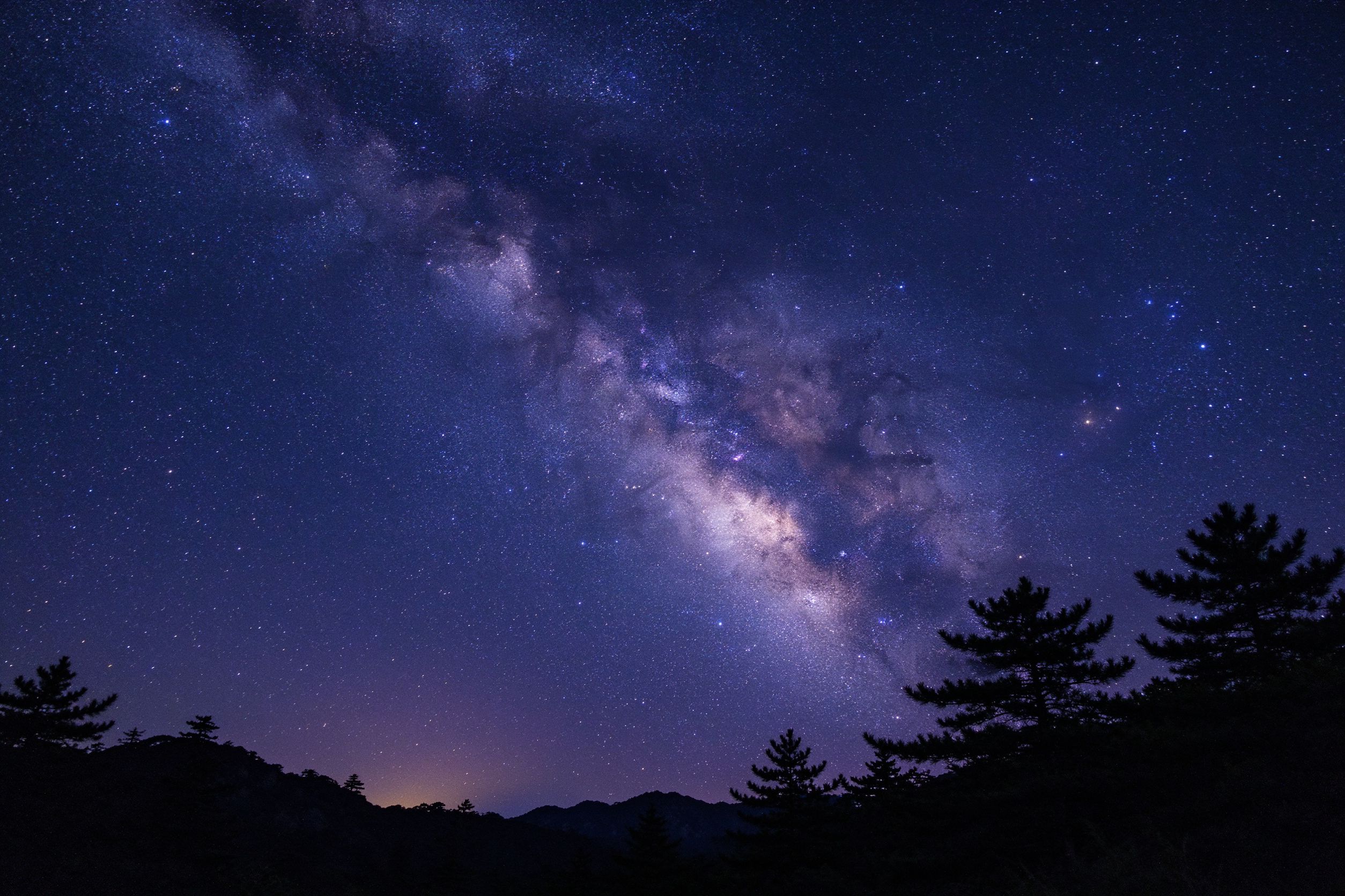 Milky Way over a ridge