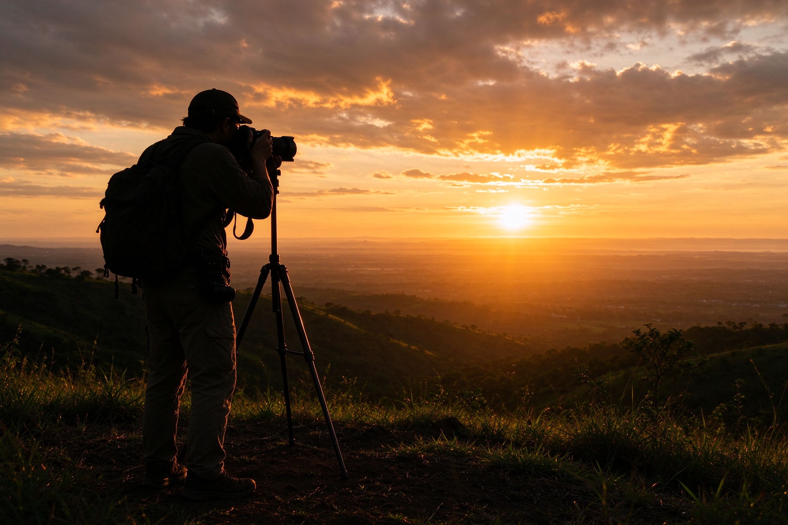 Photographer shooting a sunset