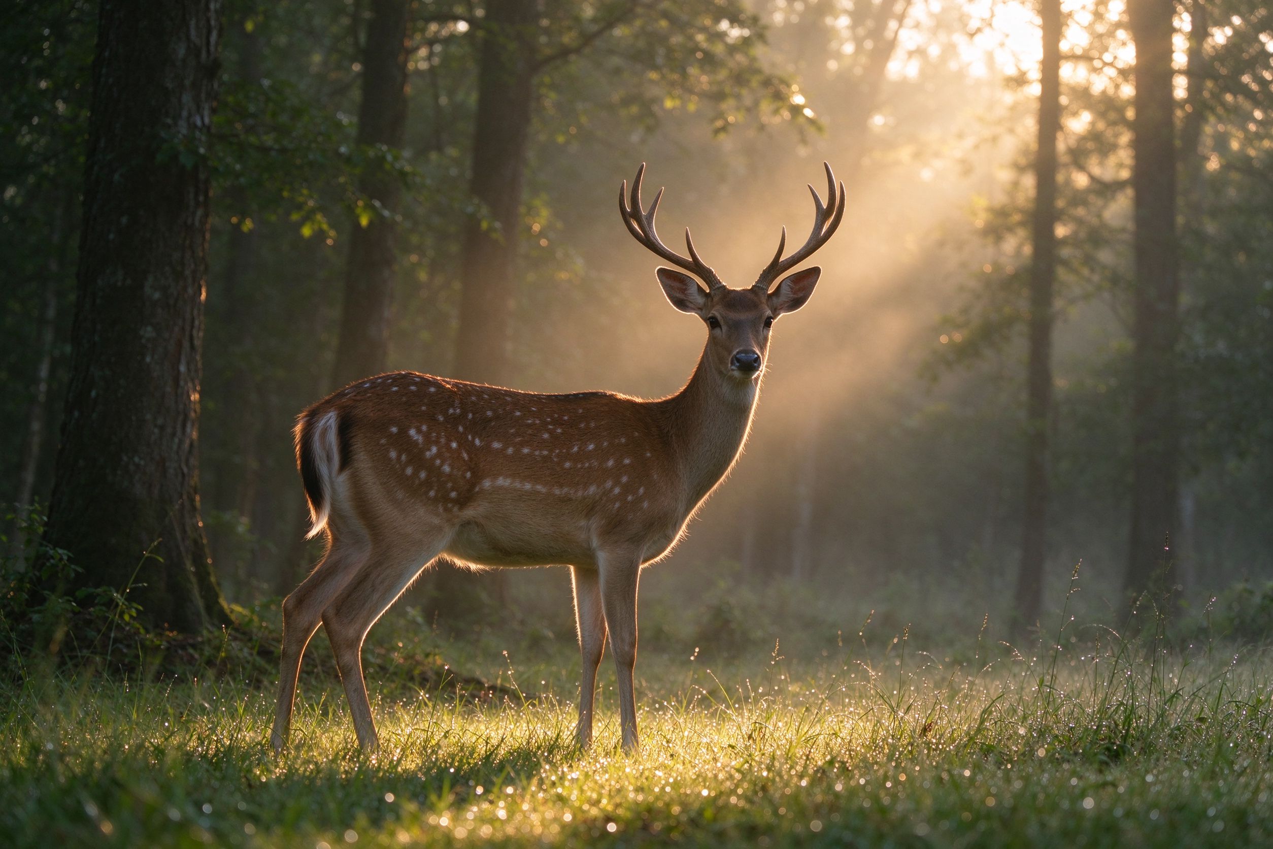 Deer in morning light